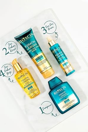 Bioxcin Keratin & Argan Onarıcı Şampuan 300Ml + Kertin Argan Saç Bakım Kremi