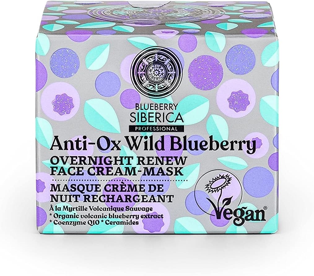 Anti-OX Wild Blueberry. Overnight renewing face cream-mask