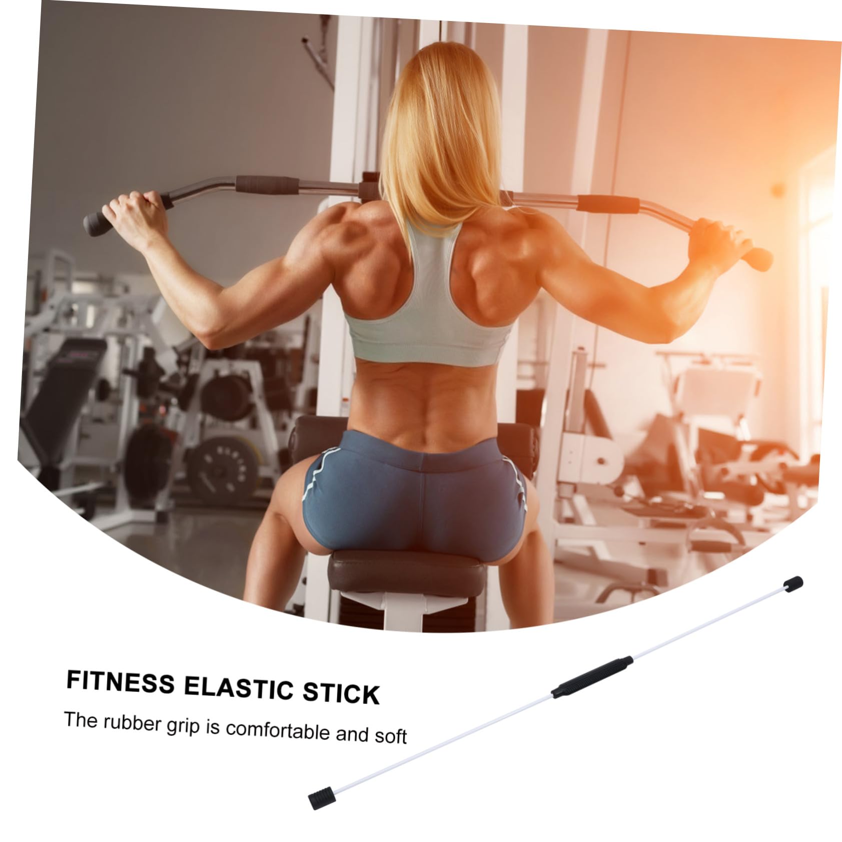 TOYANDONA Elastische Vibrationsfitness Stange Gummi Trainingsstab Für Ganzkörper Krafttraining Zuhause Pilates Yoga