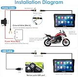 Carpuride W702 Pro Motorcycle Carplay Screen with Intercom Function, Wireless CarPlay and Android Auto, Portable 7 inch Waterproof Touchscreen, Upgraded Dual Bluetooth, Navigation, Compass, Barometer. - 7