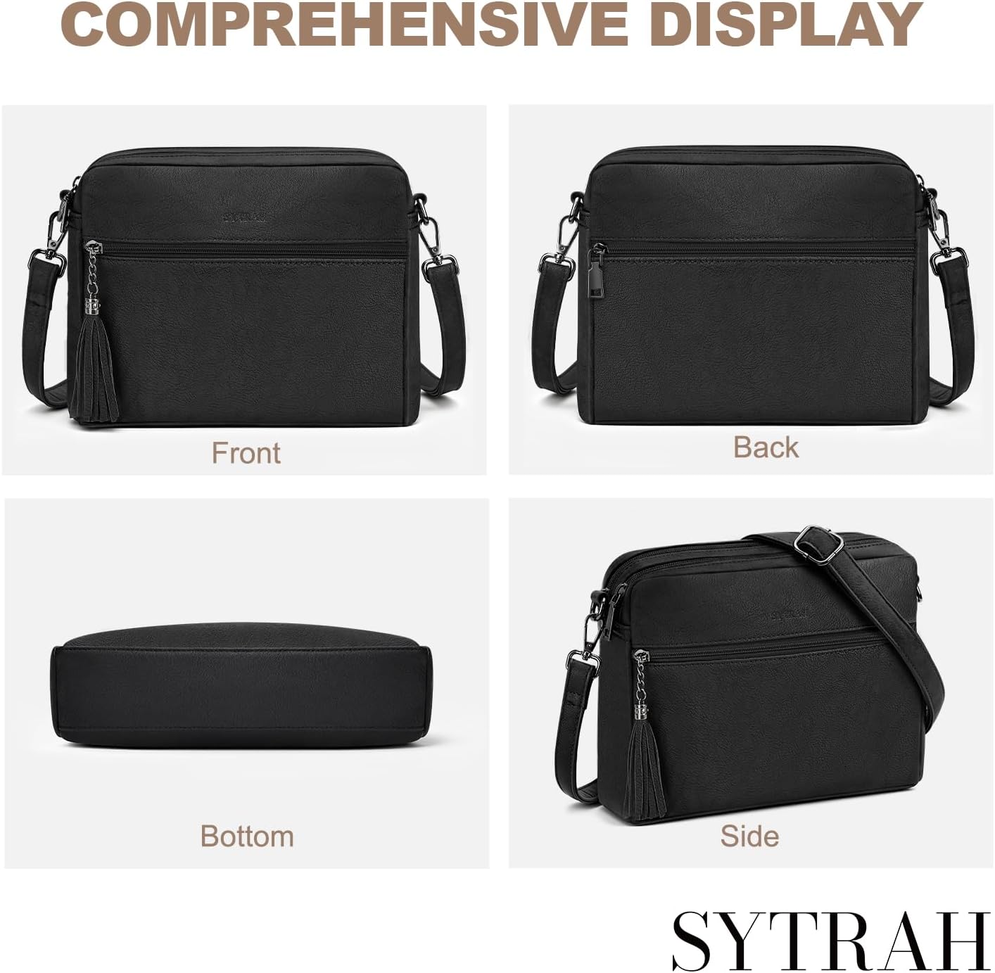 Crossbody Bags for Women, Lightweight Medium Crossbody Purse, Soft Leather Purses for Women Shoulder Handbags - Image 8