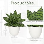 Hollyone Artificial Snake Plants 9" Faux Agave Succulent Plant Potted in White Pot Fake Sansevieria Aloe Tropical Plant for Desk Modern Office Home Bathroom Indoor Outdoor Decor