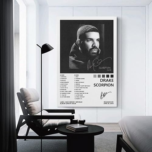 Miniatura 3 de Drake - Póster de escorpión para dormitorio, estética, lienzo, decoración de pared, 16 x 24 pulgadas (15.7 x 23.6 in)