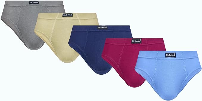 John Gladstone Men's Cotton Inner Elastic Brief - Pack of 5