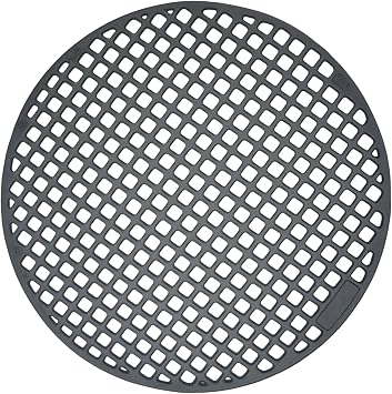 Round Cast Iron Fire Pit Grate 12Inch, Heavy Duty Grid Surface BBQ Cooking Grill Grate