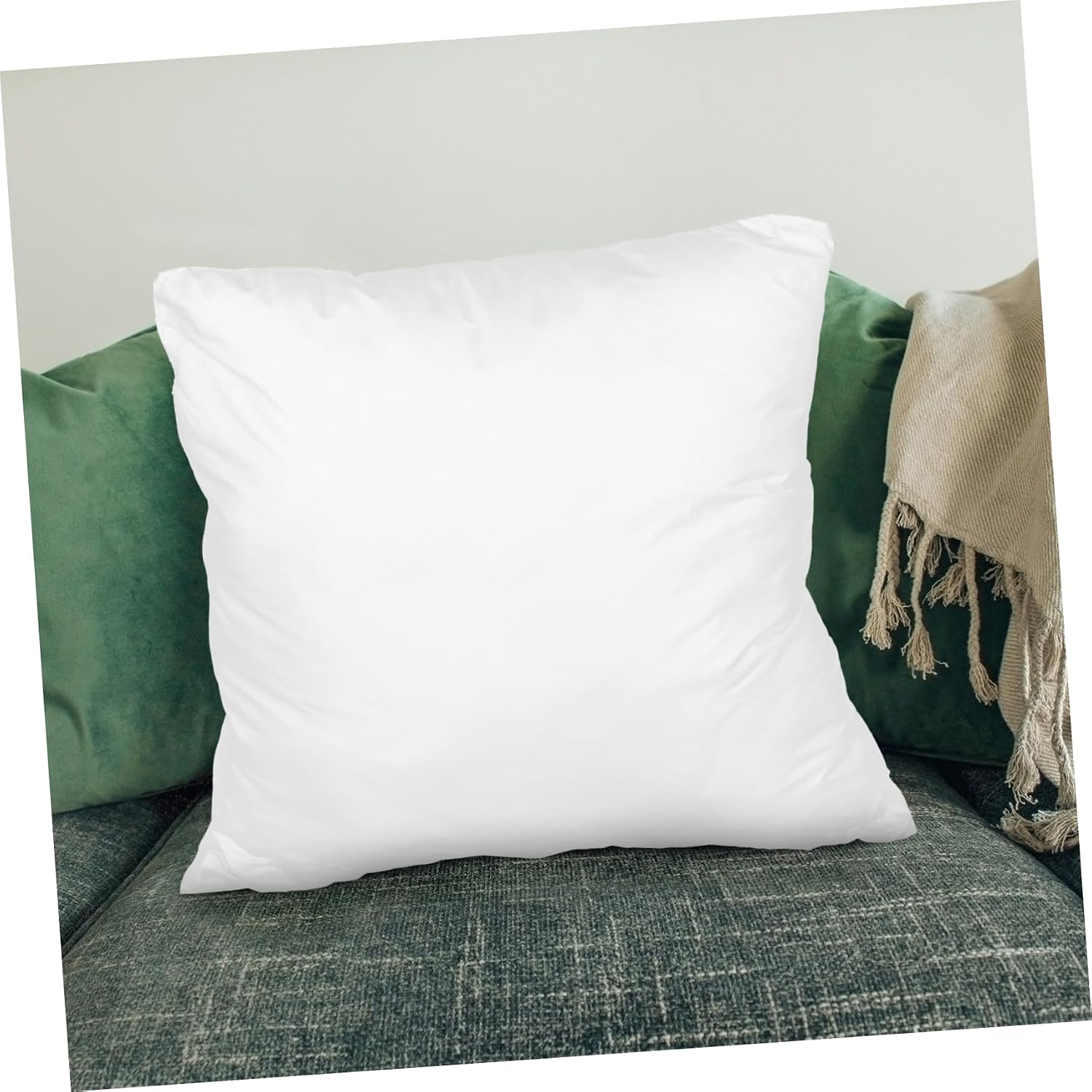 Washable Polyester Pillow Protector with Zipper Closure Soft Pillow Liner for Bed Home Use Versatile Cushion Cover for Optimal Airflow and Durability