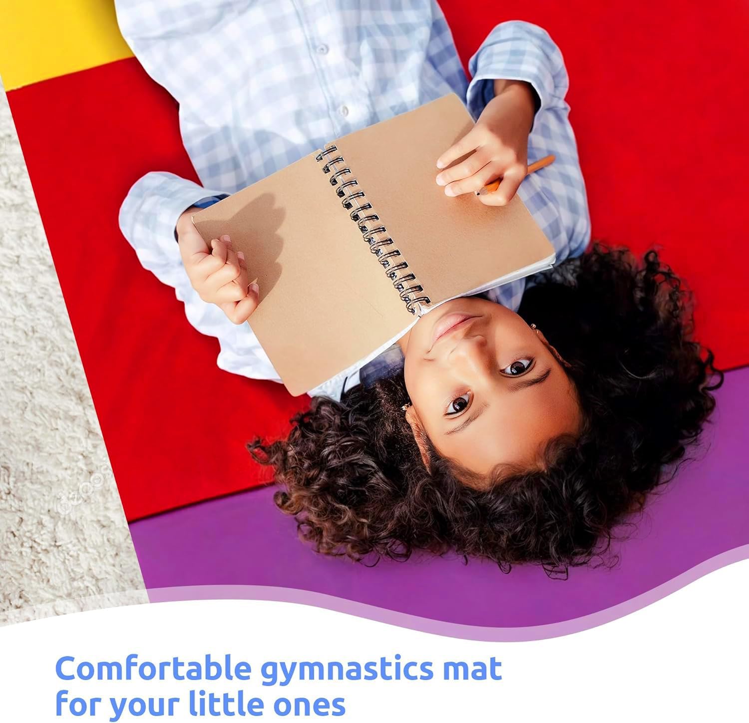 ZENY Folding Gymnastics Mat, 5-Panel Gym Mat Tumbling Mat with Carry Handles for Home Workouts, Yoga, Kids Play, 77''x30''x1.4''