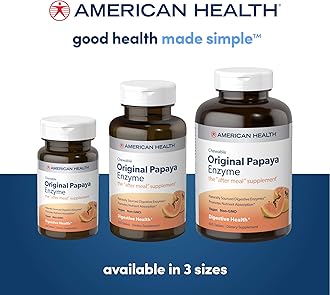 American Health Chewable Original Papaya Enzyme 600 Chwbls