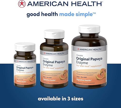 Miniatura 9 de American Health tabletas masticables de enzima original de papaya 043562 Valor no encontrado 1 1