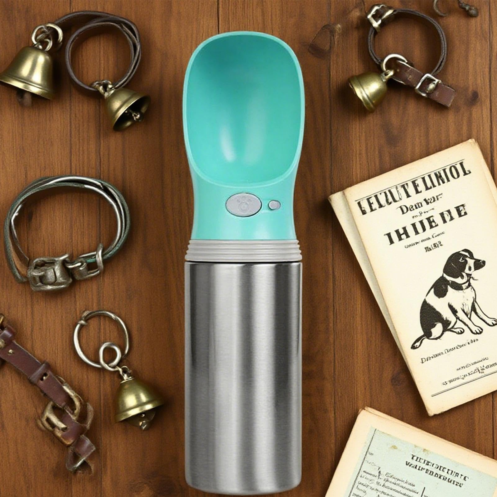 Gourde Pour Chien Distributeur En Acier Inoxydable Anti-Fuite