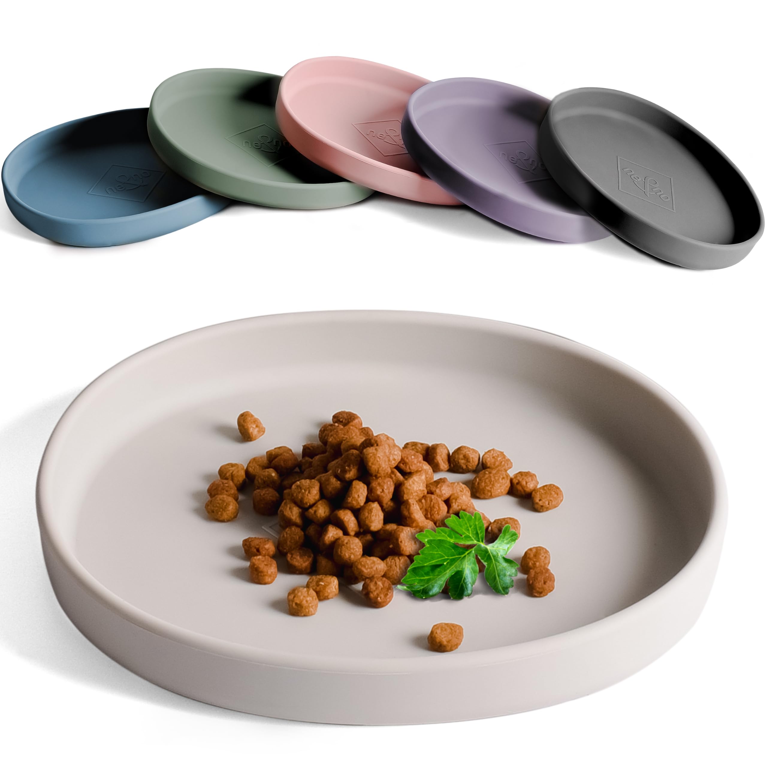 ne&no Nala collection feeding bowl for cats flat cat bowl silicone bowl wide feeding bowl cat cat bowl silicone bowl cat food plate