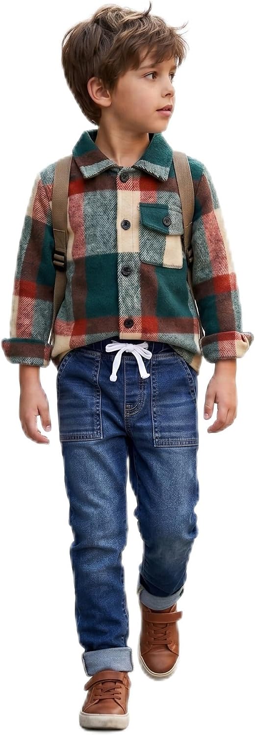 Toddler Boys Clothing Long Sleeve Sweatshirt Sweatshirt and Jeans Pants Set Kids 3 Piece Autumn Clothing Set