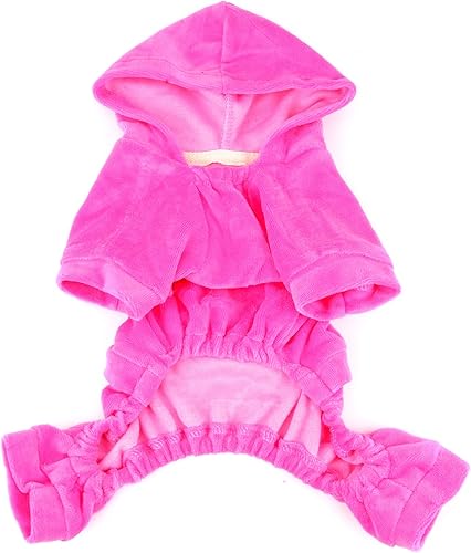 Miniatura 2 de SMALLLEE_LUCKY_STORE Enterizo de terciopelo suave y cálido para perros pequeños y gatos con diamantes de imitación y corona de diamantes de