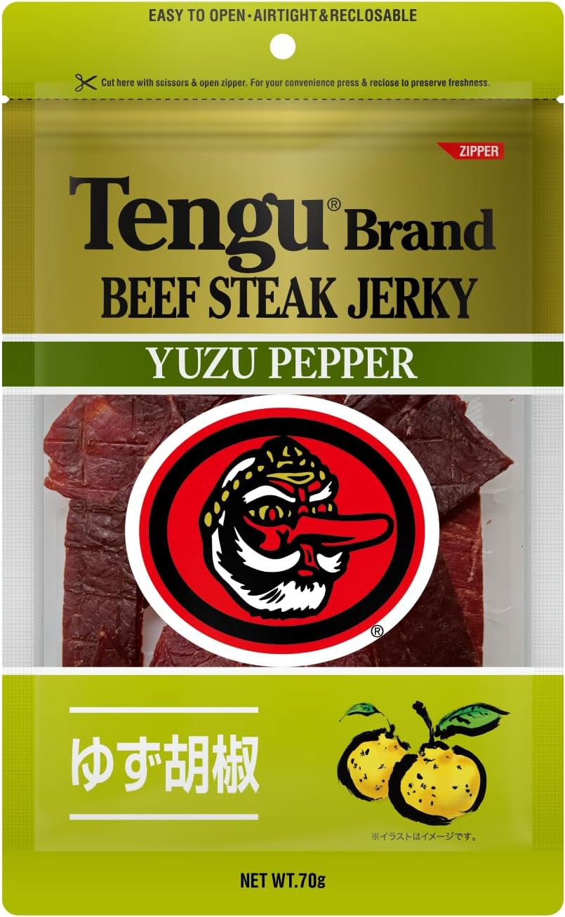 Amazon | テング ビーフステーキジャーキー ゆず胡椒味 70g | テング | おつまみ・珍味 通販
