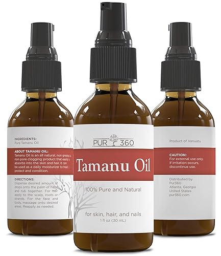 Miniatura 7 de Aceite de tamanu puro extraído mediante prensado en frío, el mejor tratamiento para psoriasis, eczemas, cicatrices causadas por el acné, hongos en