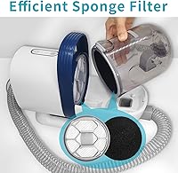Vista 3 de Hepa Sponge Filter Replacement Accessories Compatible with Oneisall &Afloia &Homeika Pet Grooming Kit & Vacuum (2 Hepa Filters+4 Sponges)