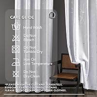Deconovo Sötétítő Függöny Hálószobába - Gyémántmintás Hőszigetelő Fényáteresztést Gátló Fülekkel, Ezüstszürke-Fehér, 245x140 cm, 2 db 6