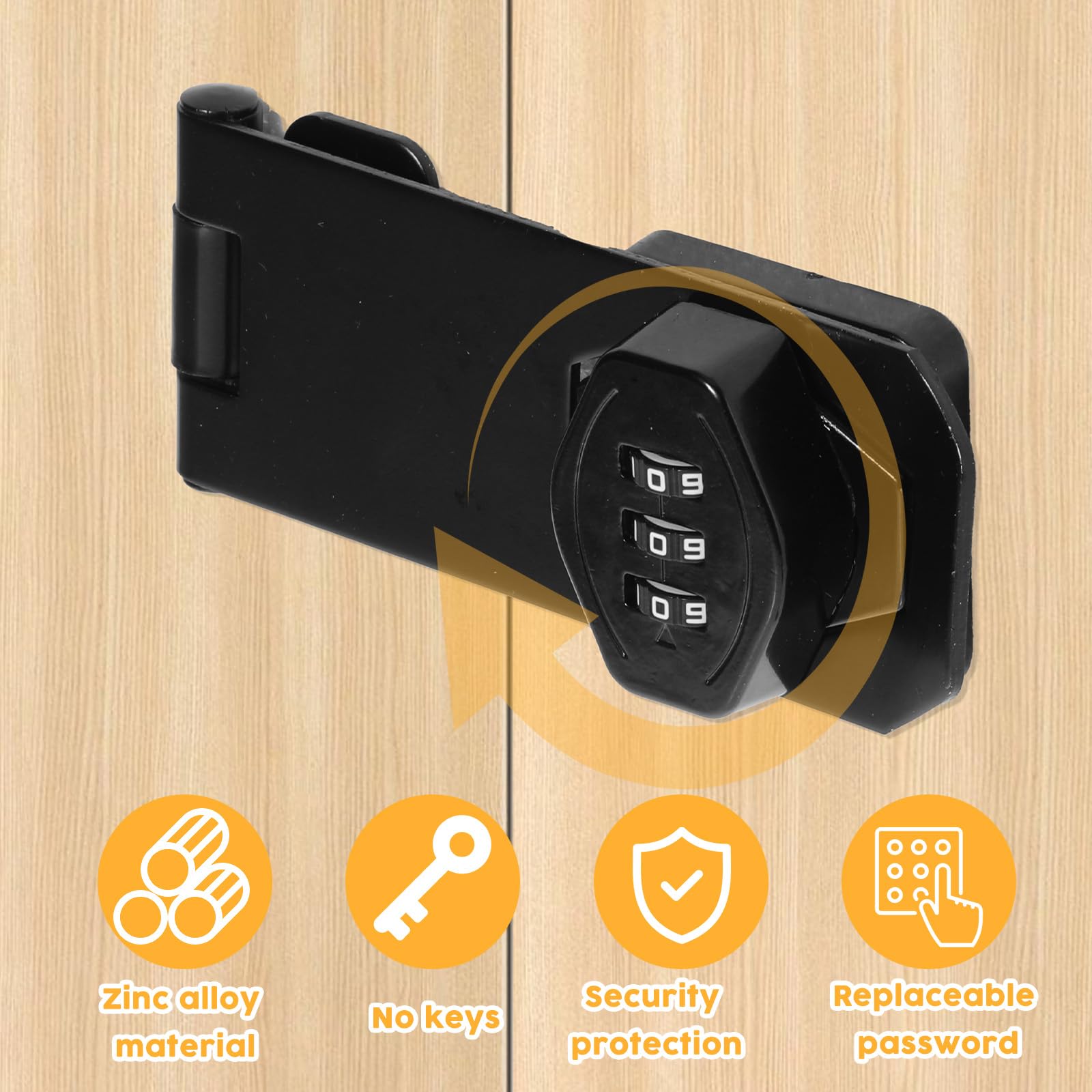 Keyless Combination Padlocks - Secure Your Doors & Cabinets -2