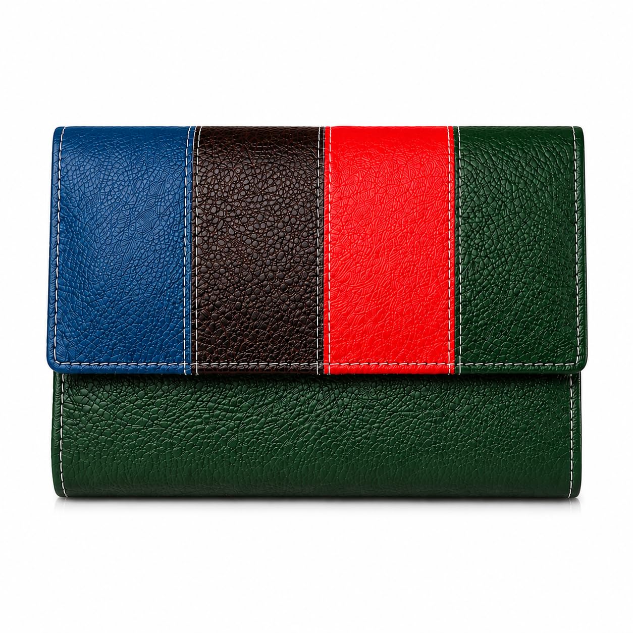 Women Multicolor Genuine Leather Wallet | Ladies Clutch | Zipper Purse/Card Holder Organizer for Women/ KZ04_Olive-image-16