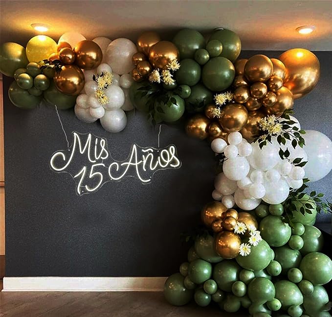 AMANYMXOK Mis 15 Años Neon Sign for Wall Decor Custom 15th Birthday Party Led Neon Light,Mis Quince Party Decor,Sweet 15 Quinceanera Party Sign,Gifts for Her USB Powered Size:18inch photo 2