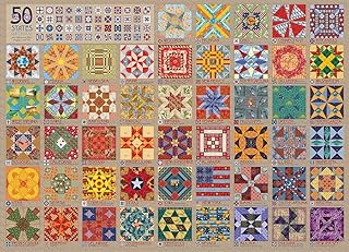 Cobble Hill 1000 Piece Puzzle - 50 States Quilt Blocks - Sample Poster Included