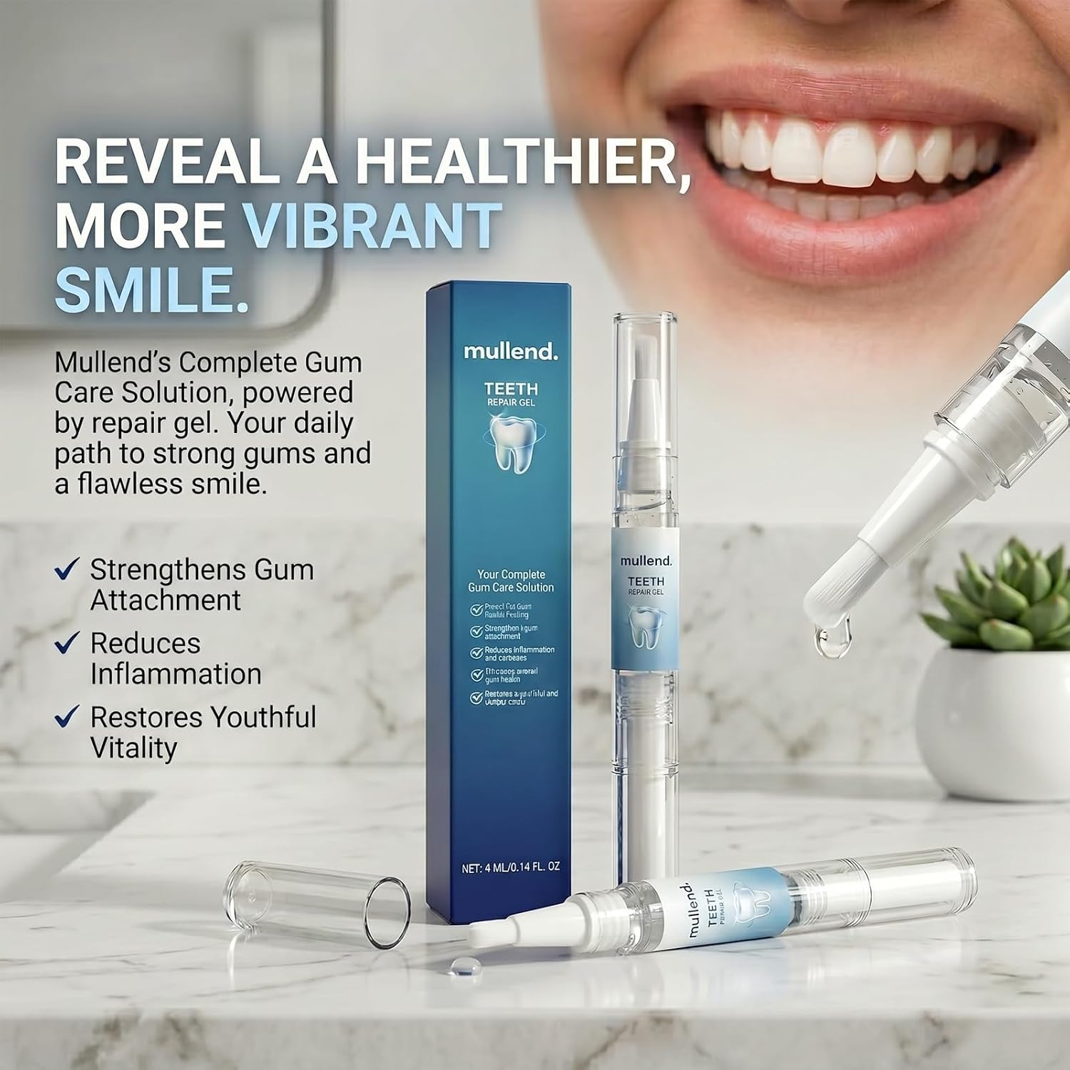 Mullend Gum Repair Gel, Mullend Teeth Repair Gel, Enhances Overall Oral Care (2 pcs)