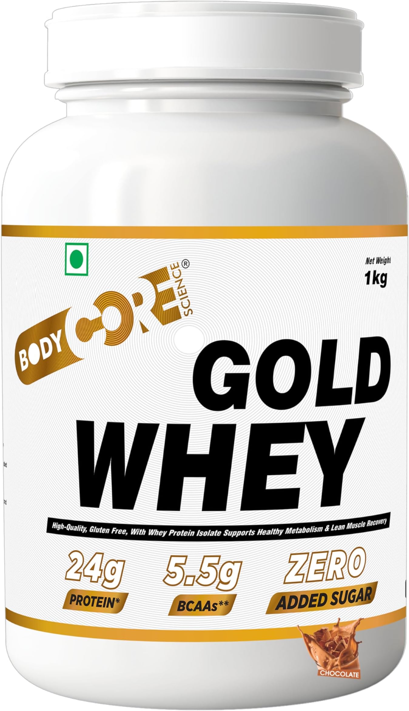 Body Core Science Gold Whey White(Chocolate-1Kg) Pack of 1