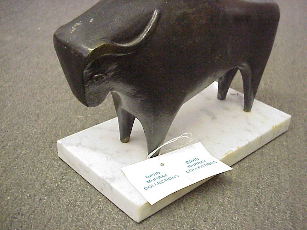 Made in Italy - BRONZE BULL on Marble Base - David Murray Collections