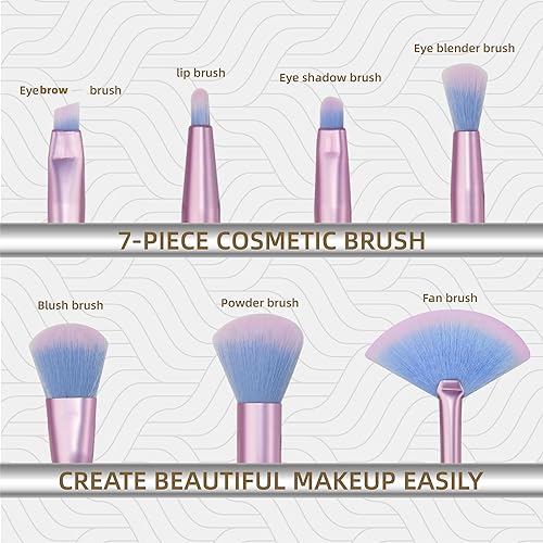 Miniatura 2 de Maquillaje para niñas pequeñas, juego de brochas para base de maquillaje con brillo, polvo de unicornio, rubor, labios, sombra de ojos, cejas