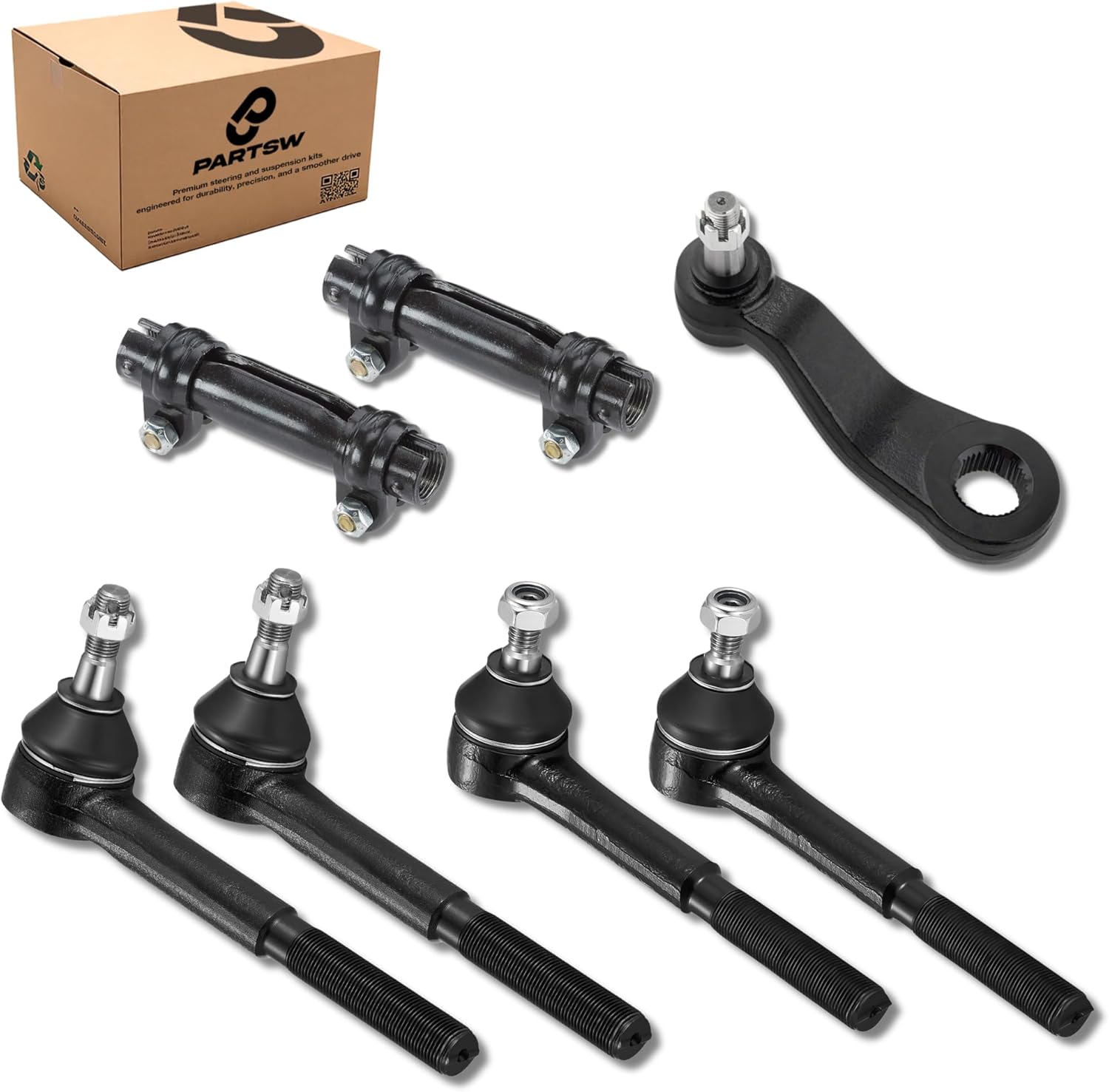 PartsW 7pc ES2836RL ES2838RL ES2004S K6335 Steering Kit Inner Outer Tie Rod Pitman Arm Replacement for Chevrolet K1500 K2500 Tahoe for GMC Yukon for Cadillac Escalade 4WD