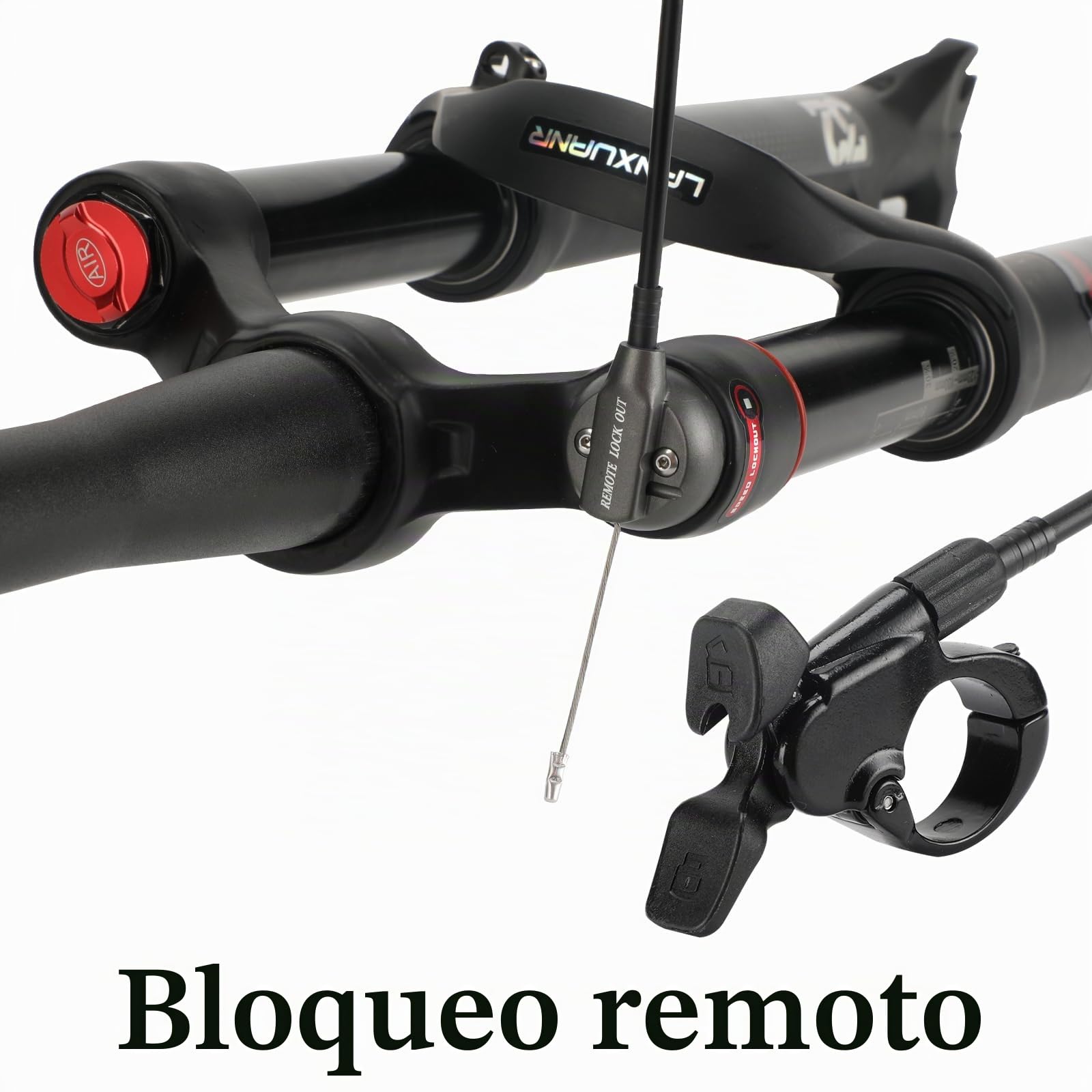 Horquilla de Bicicleta de montaña de 26/27.5/29 Pulgadas con Ajuste de Rebote,Recorrido de 100mm,Eje de 9mm,Freno de Disco