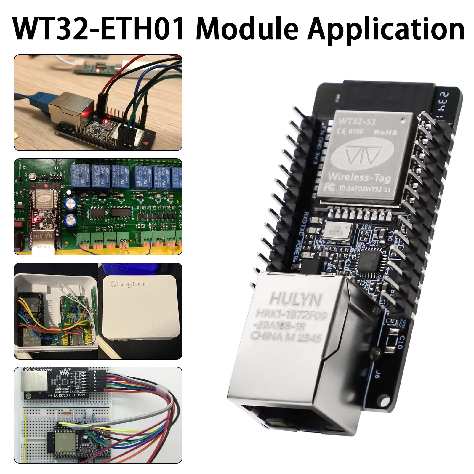 Wt32-eth01 Interface Uart Spi GERUI WT32-ETH01 Module ESP32 - WiFi Bluetooth Ethernet - Compatible Arduino - Interface Série Réseau Développement électronique