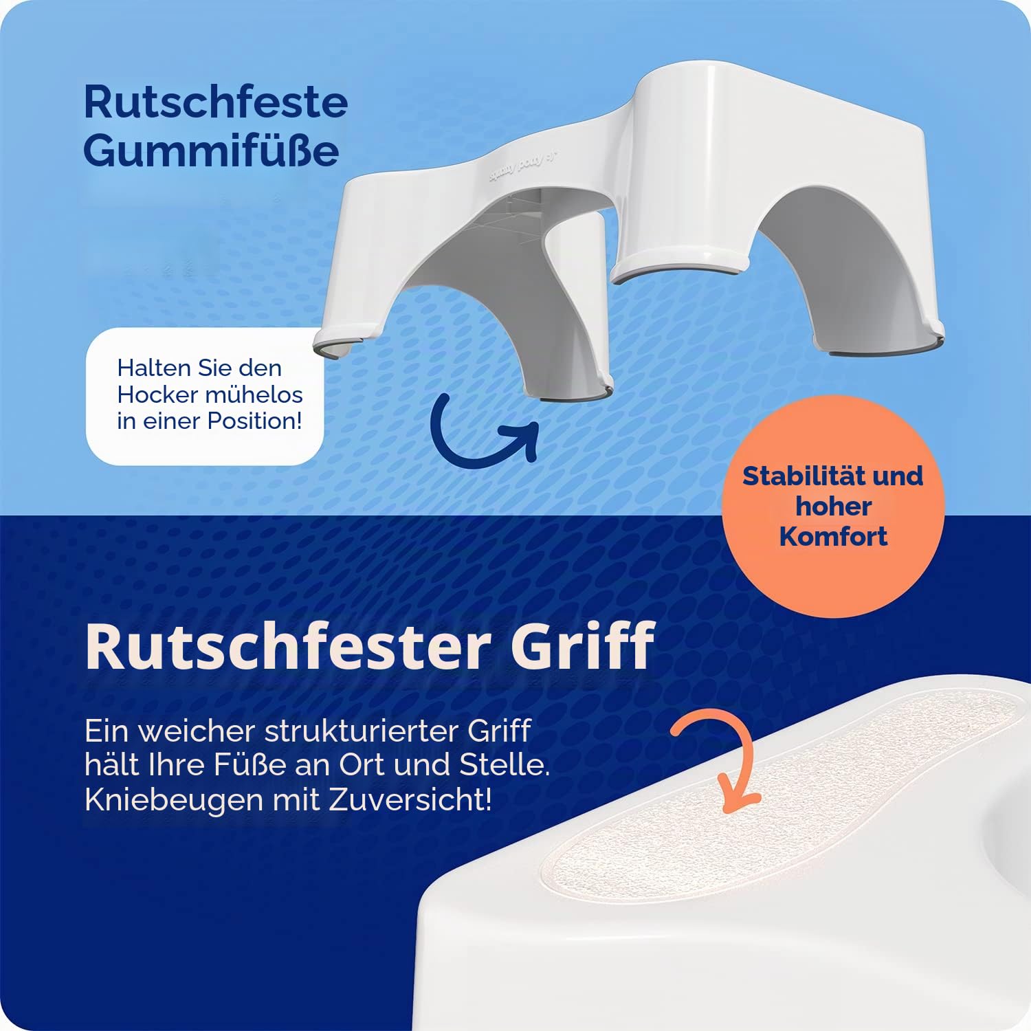 Squatty Potty Original Badezimmer Toilette Schemel, 7-Zoll Höhe, Weiß