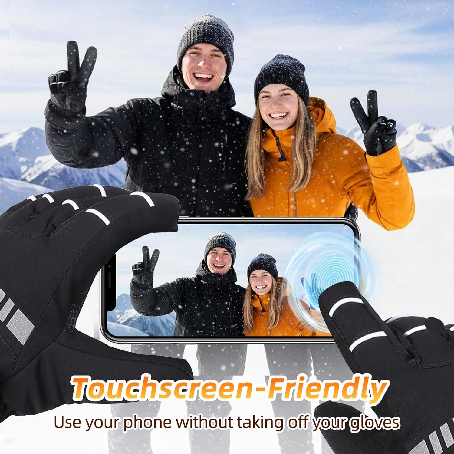 AGPTEK Heated Gloves Socks for Men Women, Rechargeable Electric Battery Heat Sock Gloves for Outdoor, Ski, Snowboard, Hiking, Camping, Fishing, Motorcycle