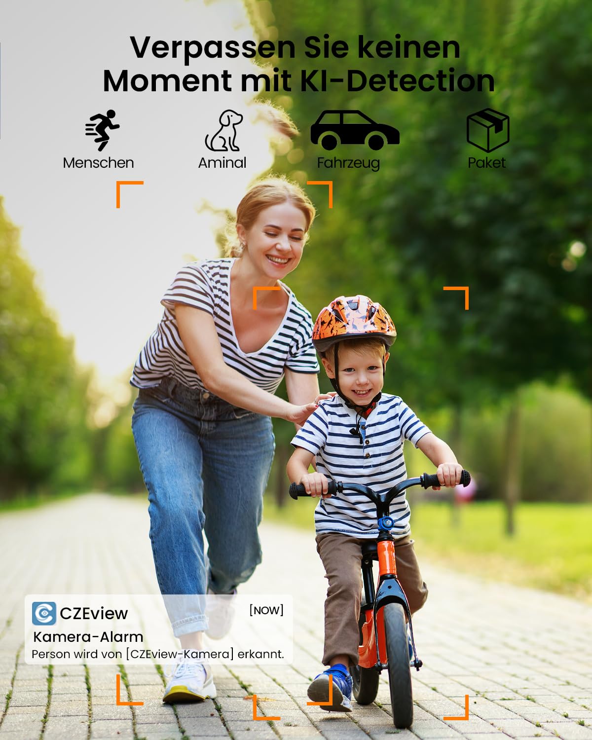 CZEview Kamera monitoringowa 2K 3 MP zewnętrzna bateria, z magnetyczną podstawą, 300° pozioma kamera Wi-Fi, bezprzewodowa kamera monitorująca wewnątrz z kolorowym widokiem w nocy, wykrywanie ruchu