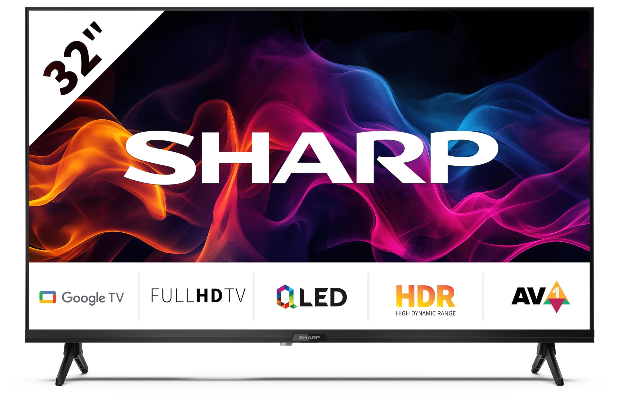 Televisore Sharp 32GF3265E - Display 32 pollici qLed - 1920x1080 Full-HD - DVB-T2/C/S2 - Slot CI+, H
