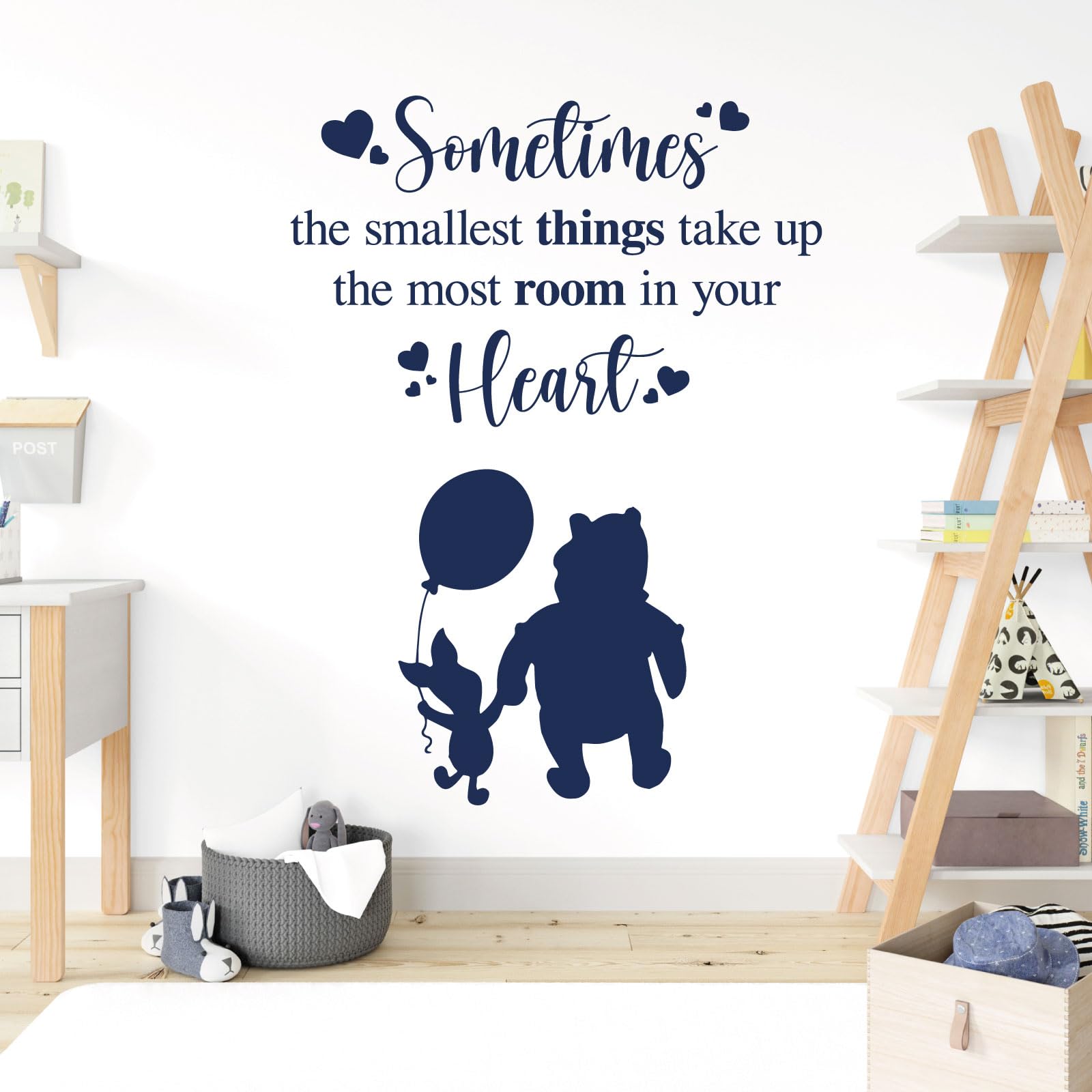 Sometimes the Smallest Things Take the Most Room in Your Heart - Movie Book Quote Wall Sticker [Large] [Cobalt] — image 1