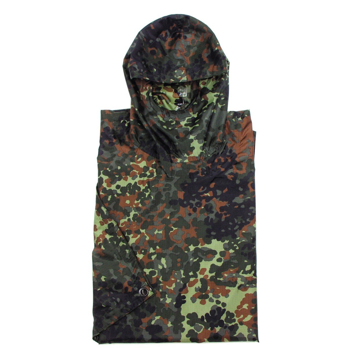 Robust US Army Rip Stop Rain Poncho Rain Jacket Fishermen´s Jacket Moisture Protection Olive or Black - standardssize, camouflage