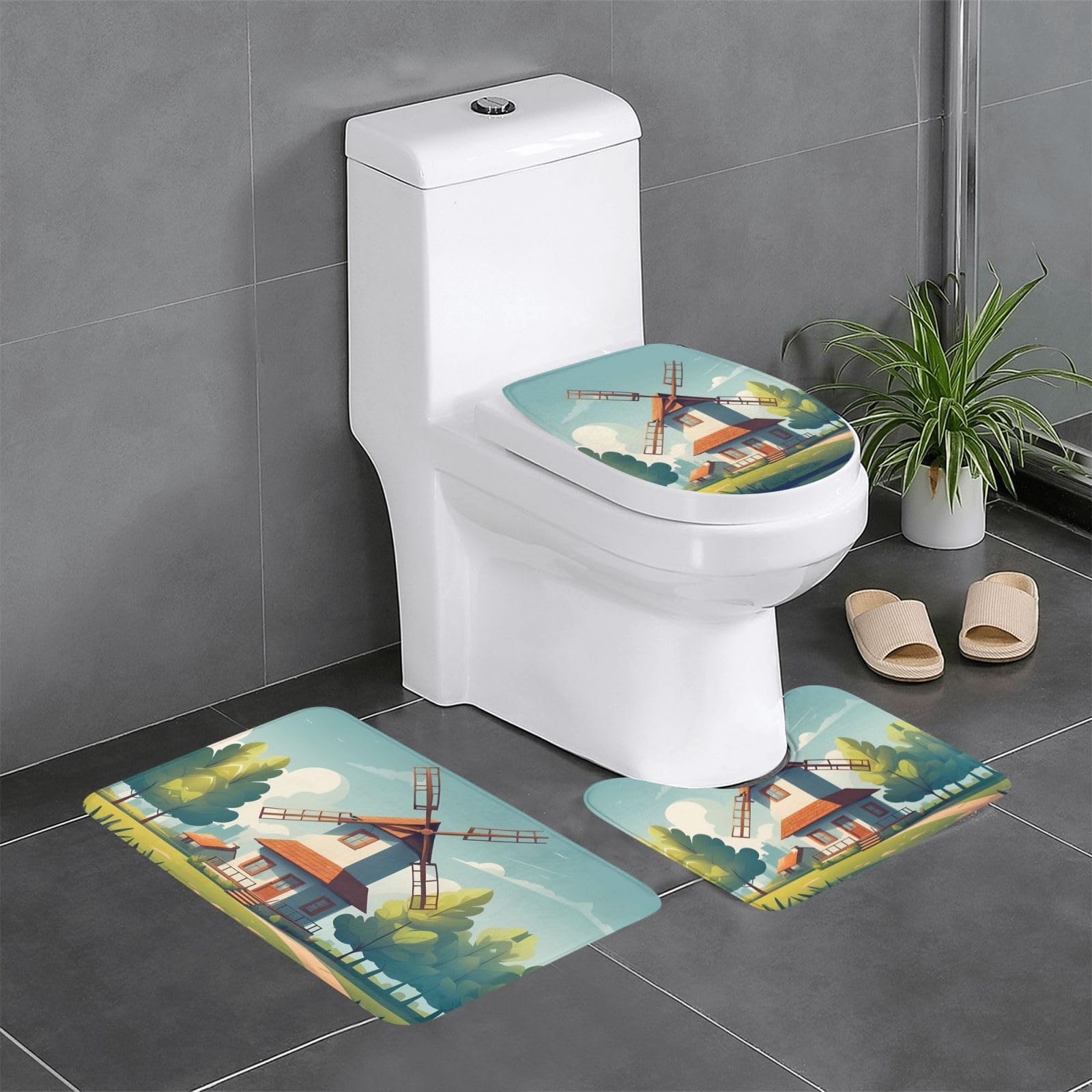 Tapis de salle de bain antidérapants pour une ambiance cocooning aux toilettes
