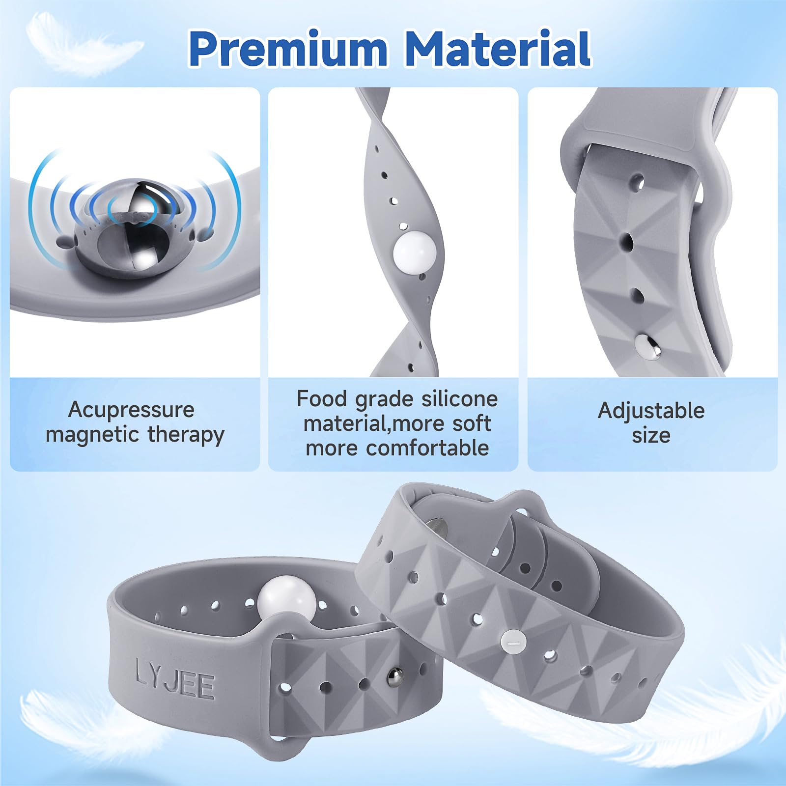 LYJEE Motion Sickness Bands Adjustable Acupressure