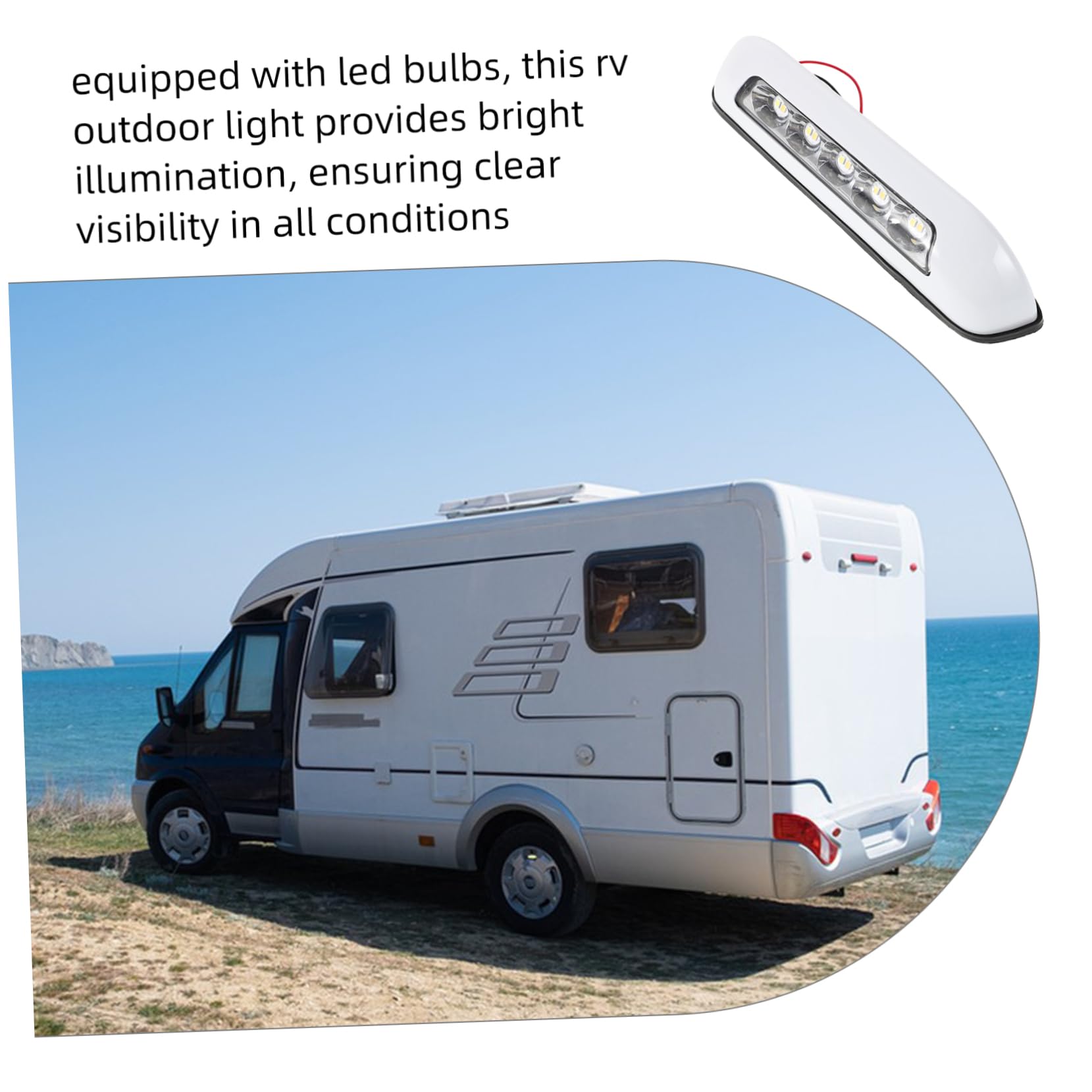 Anneome Luce Esterna per Camper LED 6W Regolazione Tensione, per Veranda e Rimorchi, Illuminazione Stabile