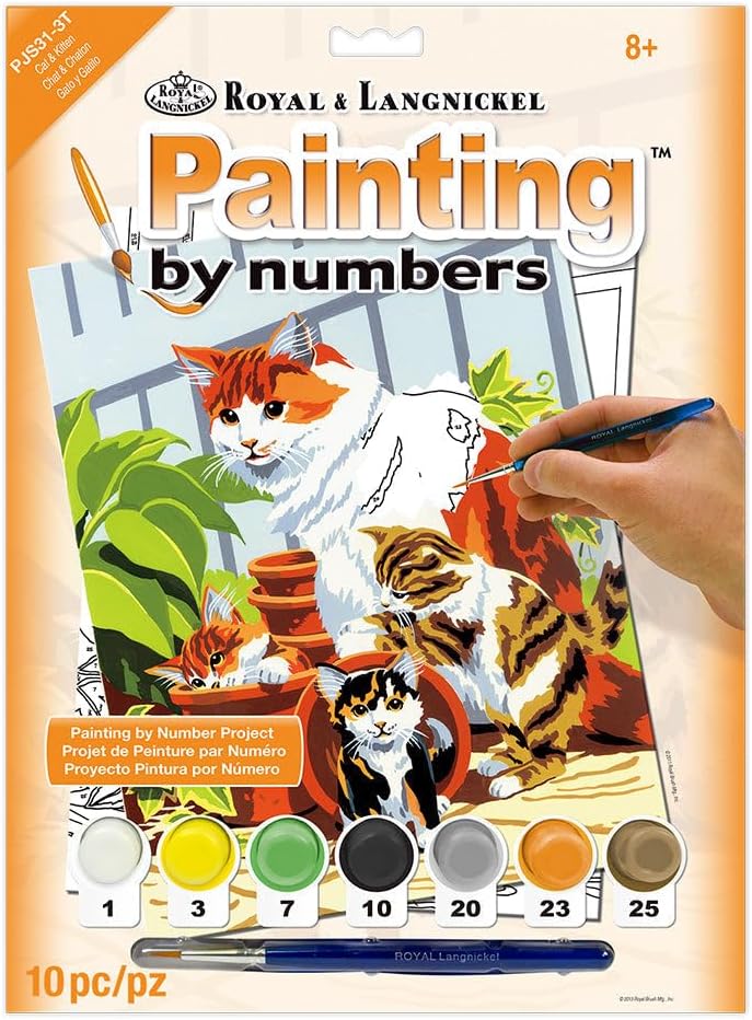 Royal & Langnickel Painting by Numbers Junior Small Art Activity Kit, Small Cat and Kittens
