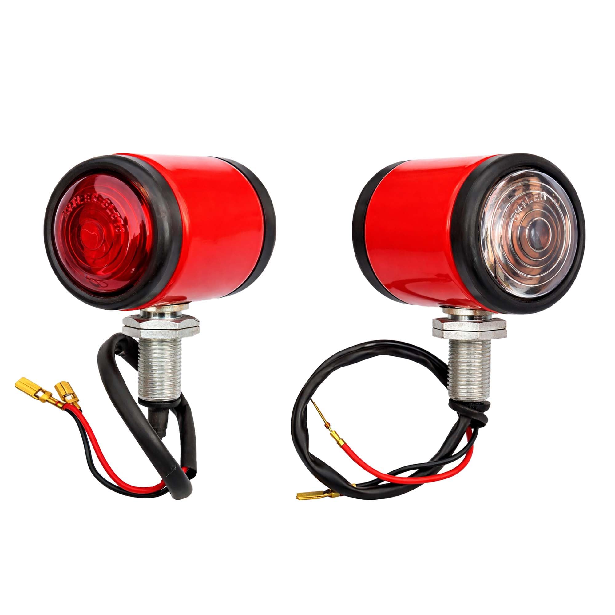 APSMOTIV Feux latéraux rouges avec ampoules 12 V compatibles pour David Brown séries 800, 700, 900 et 1200 | Massey Ferguson 35, 35X, 65, 765 | Éclairage de tracteur pour B250, B275, B414, B444