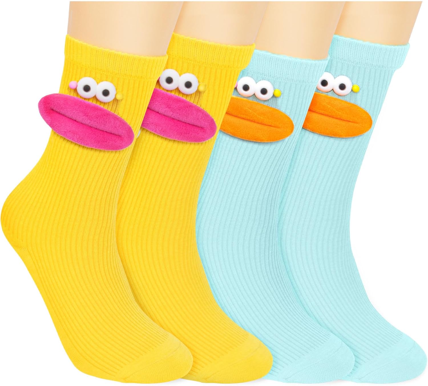 Crazy Sock for Kids - Funny Crazy Socks 2 Pairs Novelty Socks for Boys and Girls, Cartoon Cute Socks for Halloween Xmas Gifts