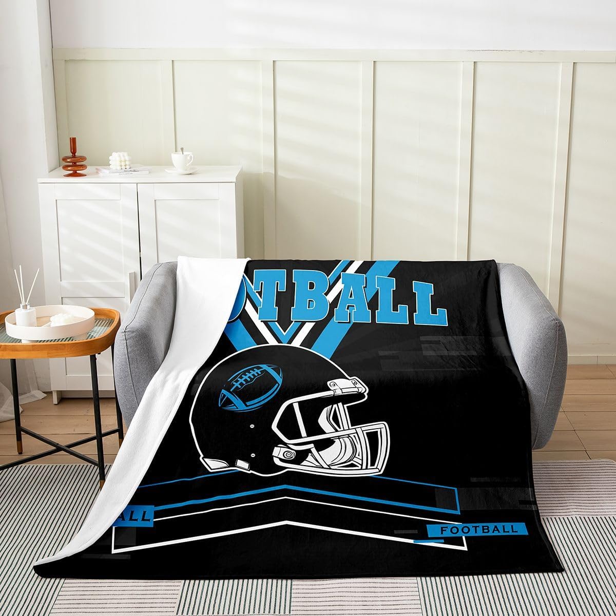 Erosebridal 50x60 inch Football Throw Blanket for Fan,Rugby Fleece Blanket for Kids Boys Teens,Football City Bed Blanket,Sports Flannel Blanket for Sofa Couch Chair