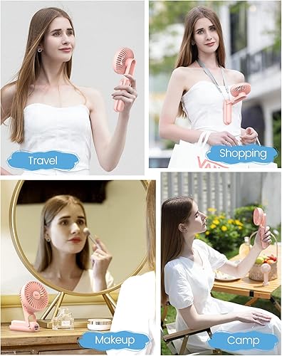 Vista 43 de Mini ventilador de mano EasyAcc USB, ventilador de escritorio pequeño personal portátil ventilador de mesa con ventilador eléctrico plegable