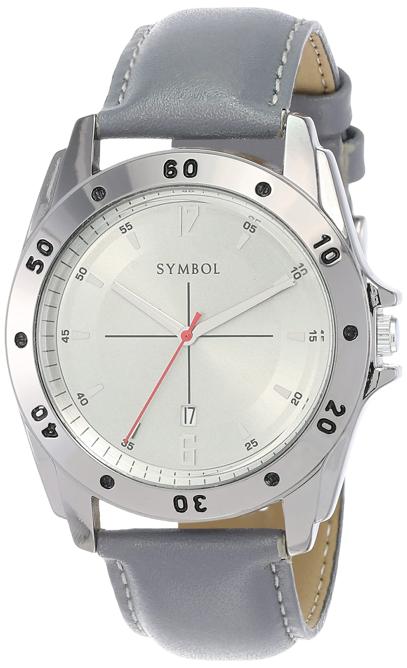 Amazon Brand - Symbol Men Faux Leather Spring-Summer21 Analog Silver Dial Watch-Az-Sym-Ss21A-18B, Band Color-Black (B08ZHM1C8X) Amazon Price History, Amazon Price Tracker
