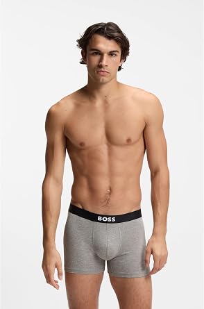 BOSS Men's BoxerBr 3P Bamboo Triple Pack Slim Fit Boxer Shorts Bamboo Mix