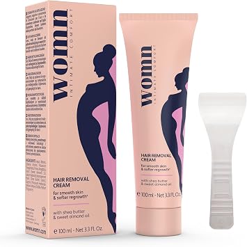 womn Intimate Hair Removal Cream for Women   Bikini Area & Armpits 100 ml | Smooth skin in 4 8 minutes. Softer regrowth and fewer ingrown hairs than with shaving. For full bikini area, armpits & bum.