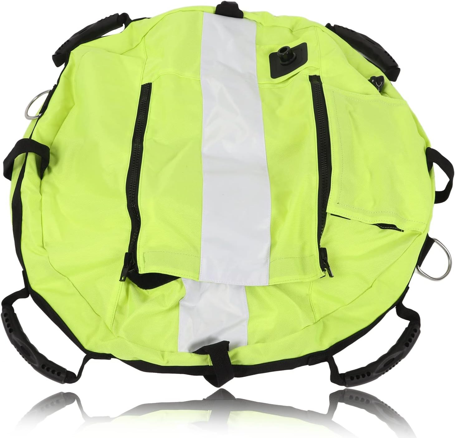 ANGGREK Floating Water Surface, Highly Visible Fluorescent Yellow Diving Buoy Marker, Large Zipper for Diving, Snorkeling and Fishing